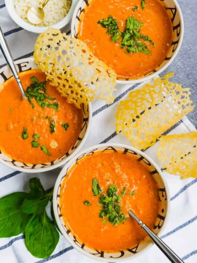 30 Minute Creamy Tomato Basil Soup Recipe