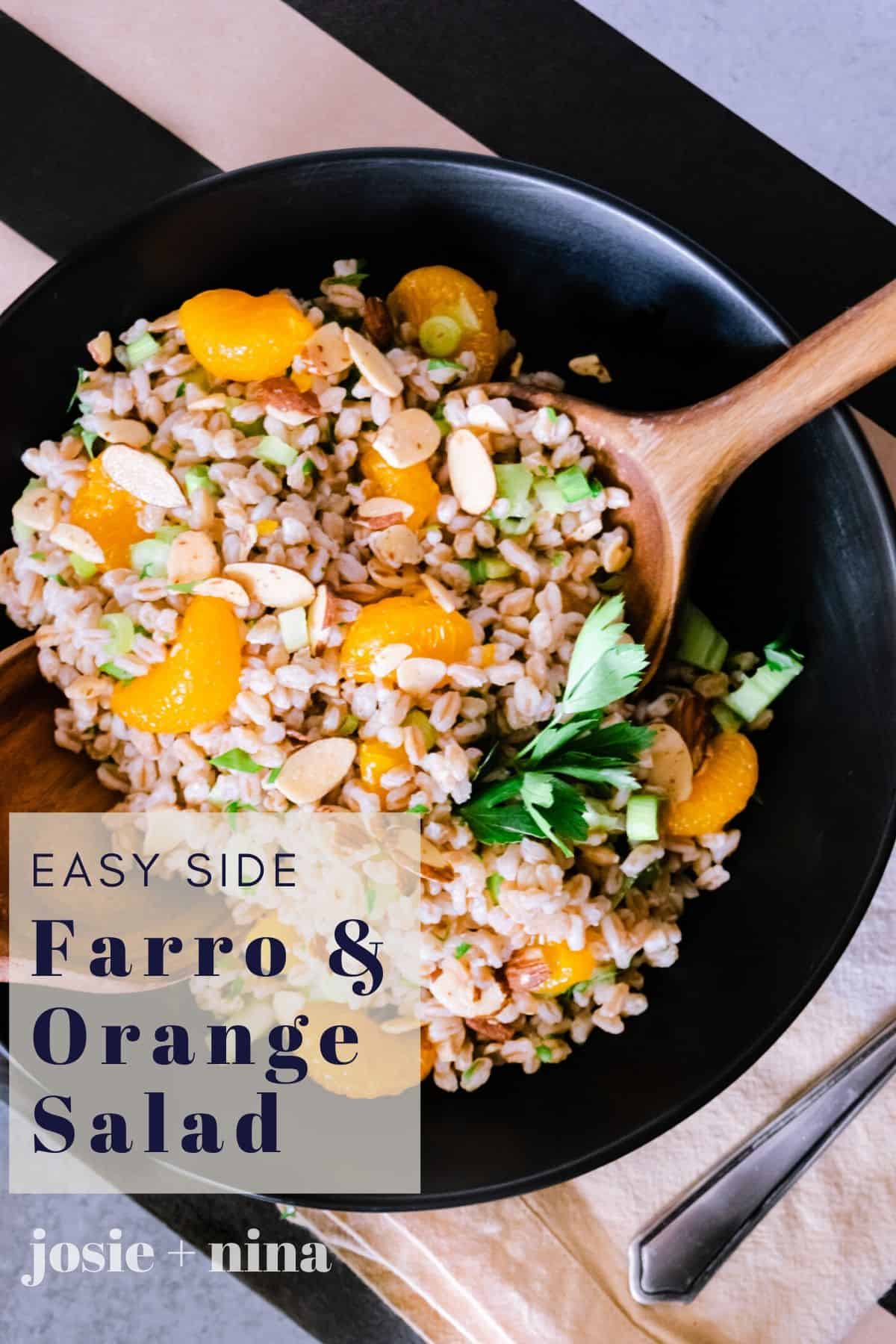 15 Minute Farro Salad with Citrus Dressing Josie + Nina
