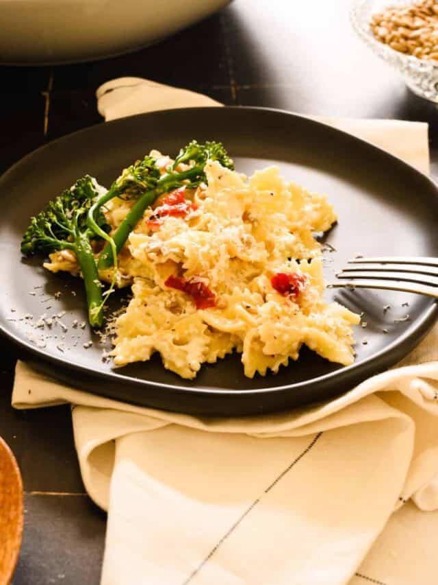 Bow Tie Pasta Salad with Creamy Italian Dressing Josie + Nina