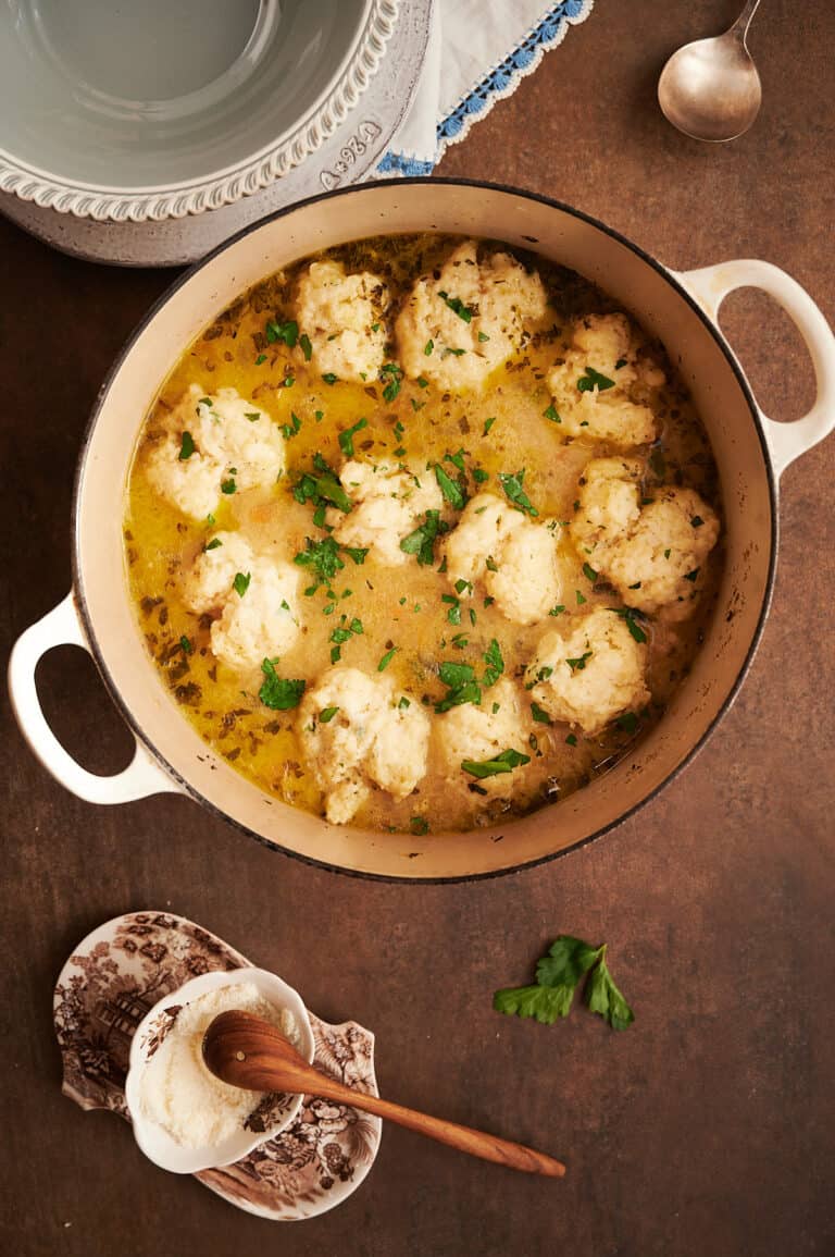 Chicken and Ricotta Dumpling Soup Josie + Nina