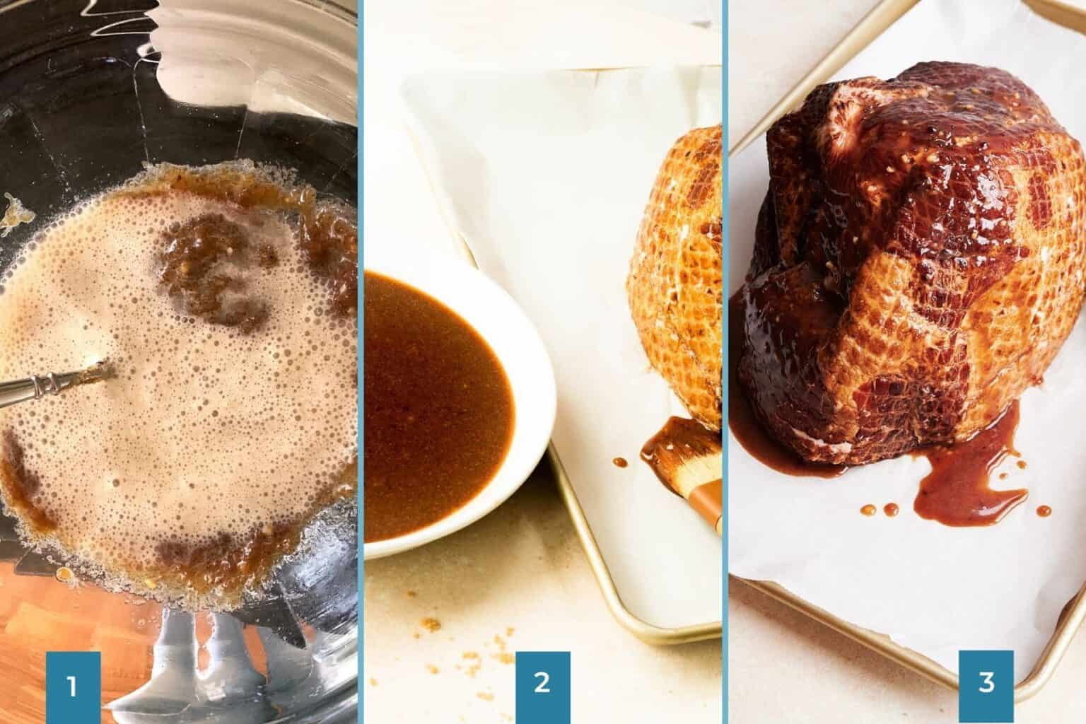 Brown Sugar Mustard Ham Glaze with Fig and Ginger Ale Josie + Nina