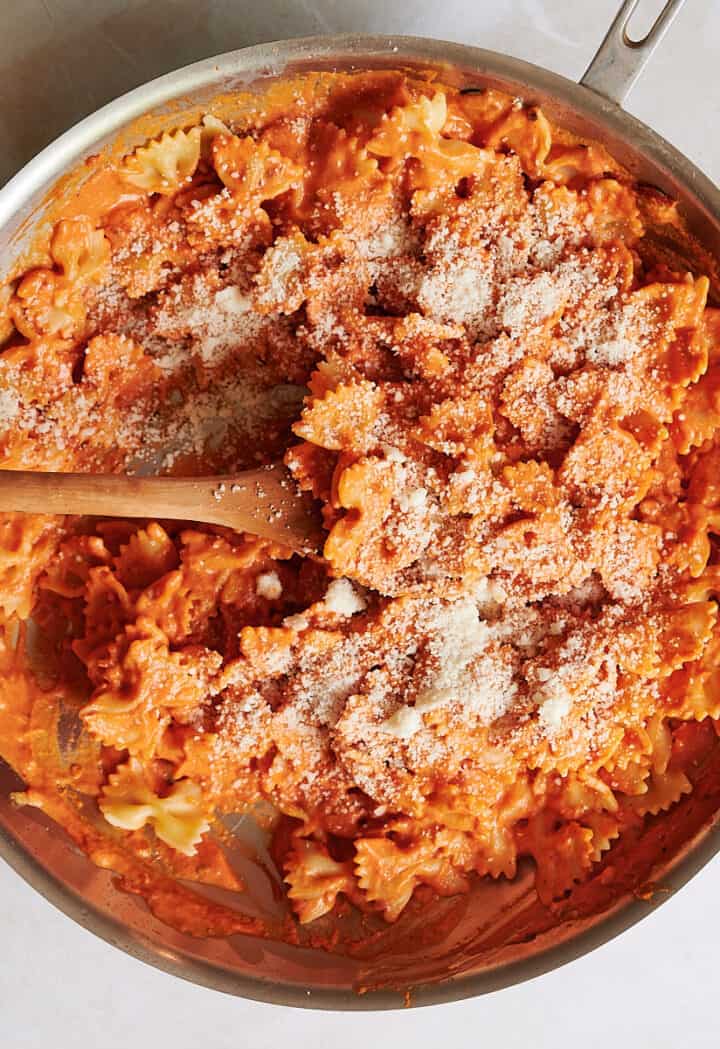 Spicy Tomato Vodka Sauce with Pancetta Josie + Nina