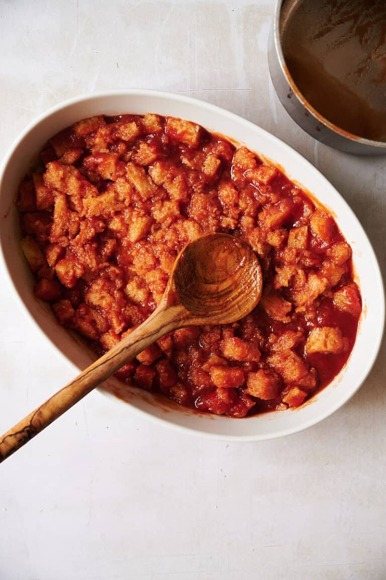 Easy Tomato Pudding Recipe Josie + Nina