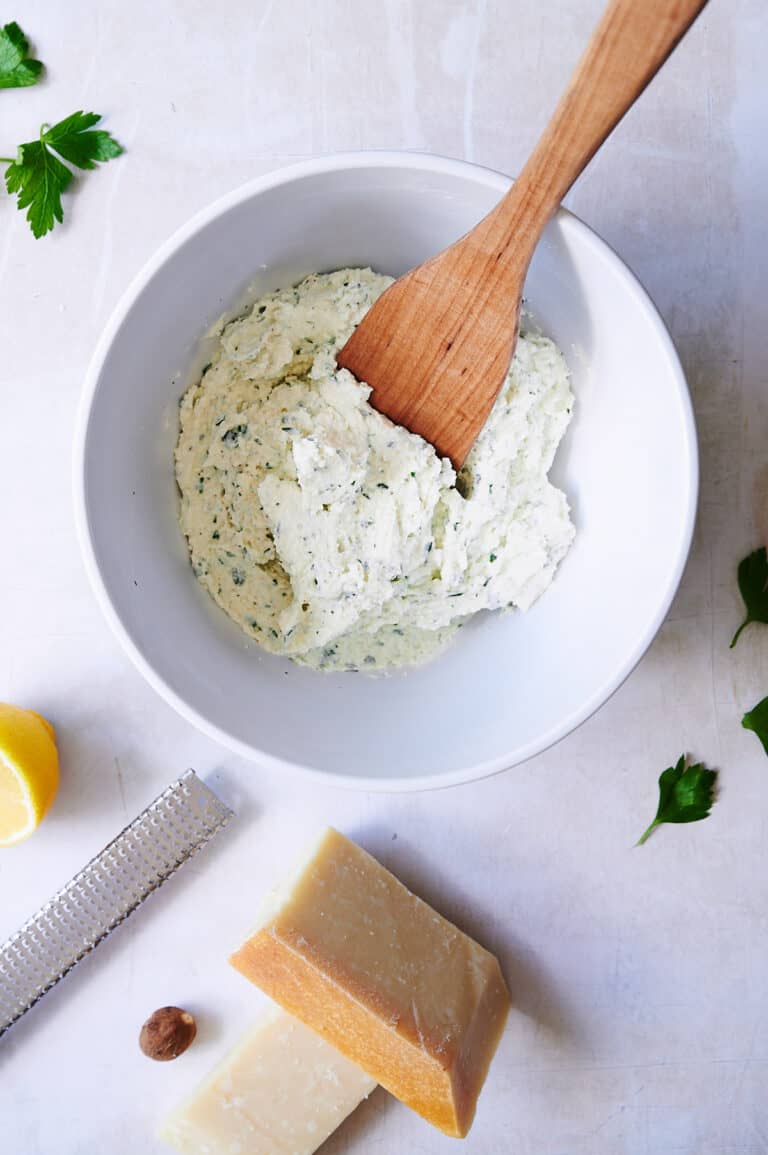 Whole Milk Ricotta Cheese Ravioli Filling (no egg) | Josie + Nina