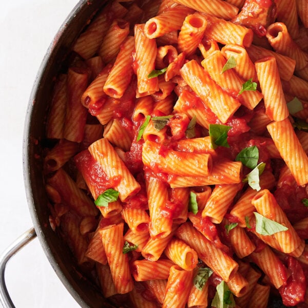 Spicy Calabrian Chile Pasta Sauce with Rigatoni | Josie + Nina