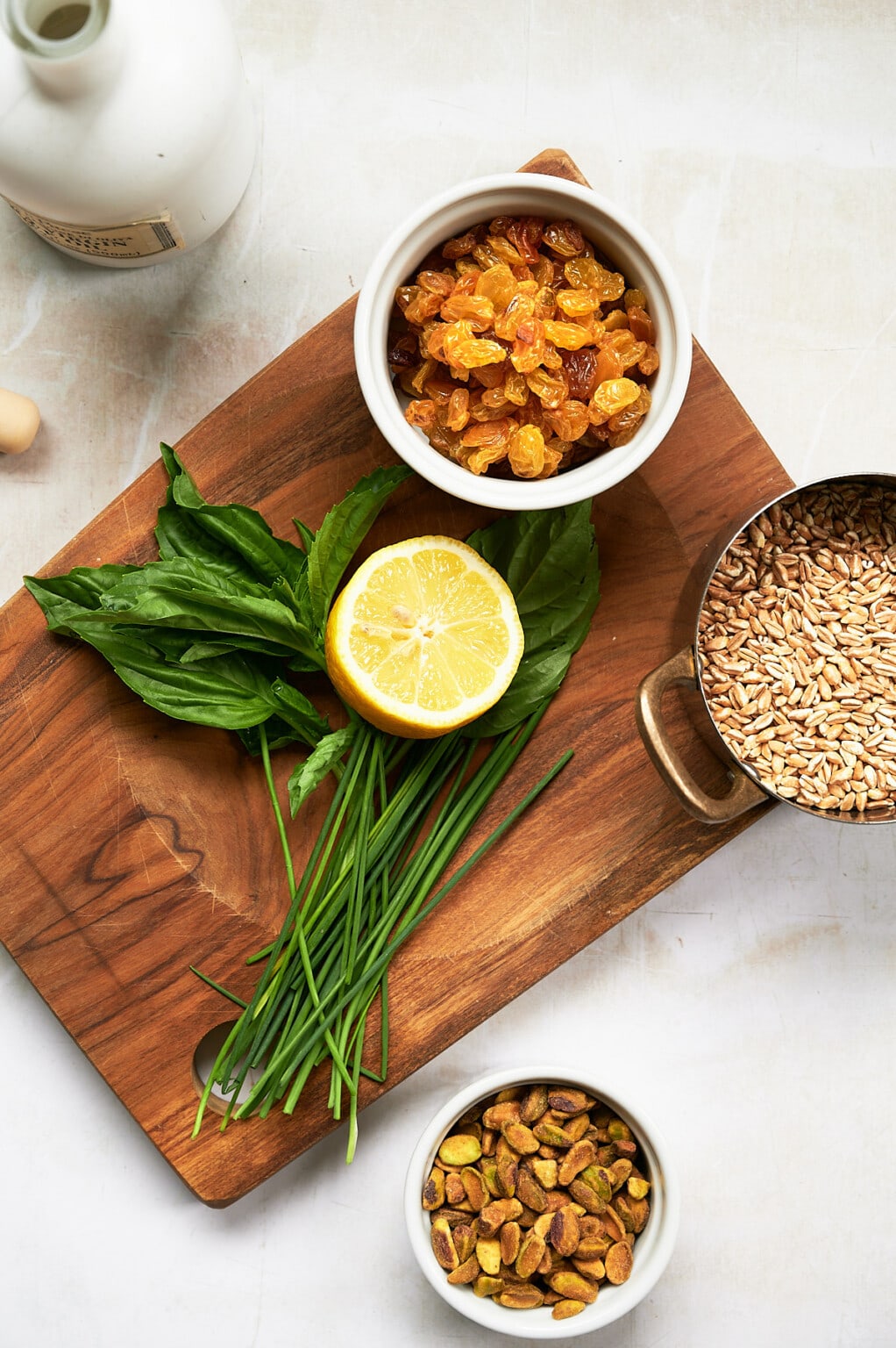 15 Minute Farro Pilaf with Lemon Vinaigrette Josie + Nina