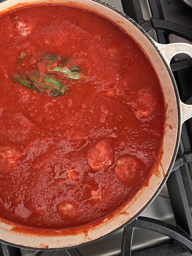 Grandma's Meatballs Cooked in Sauce Josie + Nina