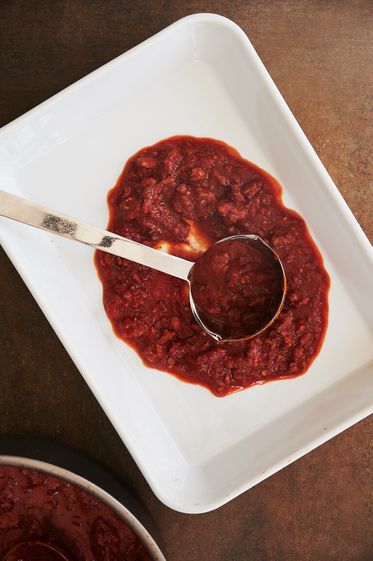 Baked Ground Beef and Ricotta Crepe Manicotti (Crespelle) | Josie + Nina