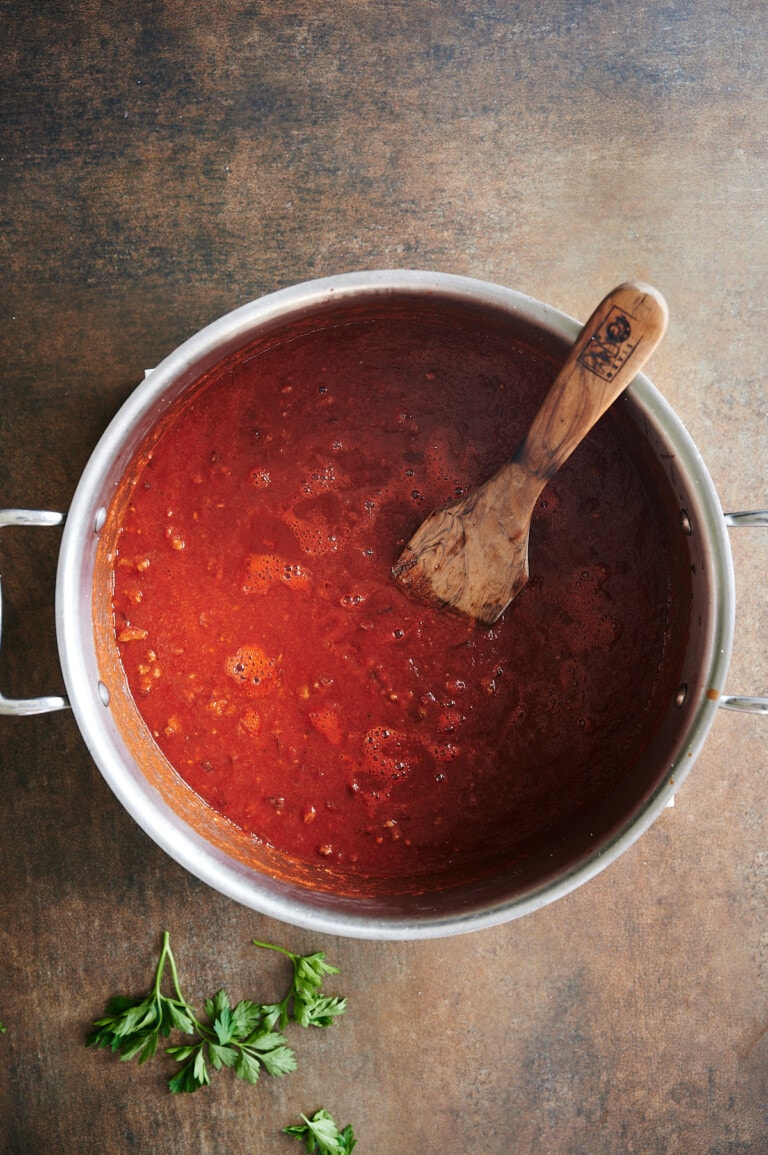 Baked Ground Beef and Ricotta Crepe Manicotti (Crespelle) | Josie + Nina