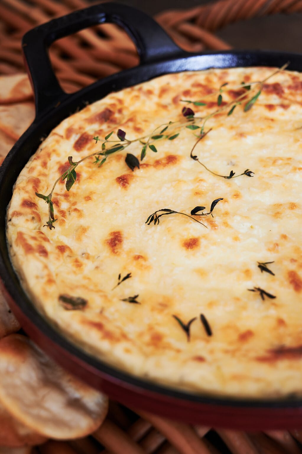 Italian Baked Ricotta Cheese Dip with Herbs Josie + Nina