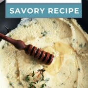Pinterest image for whipped mascarpone dip.