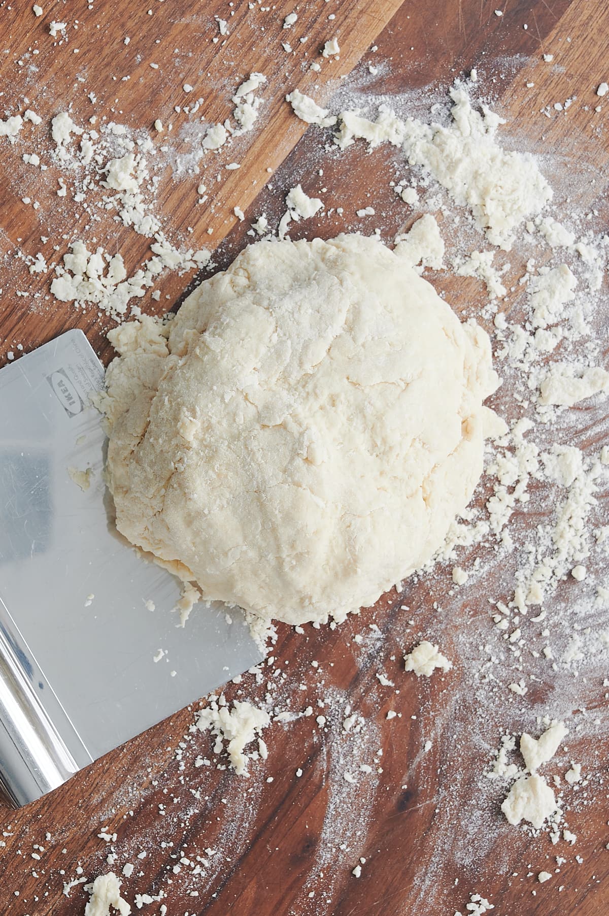 rested ball of cavatelli pasta dough