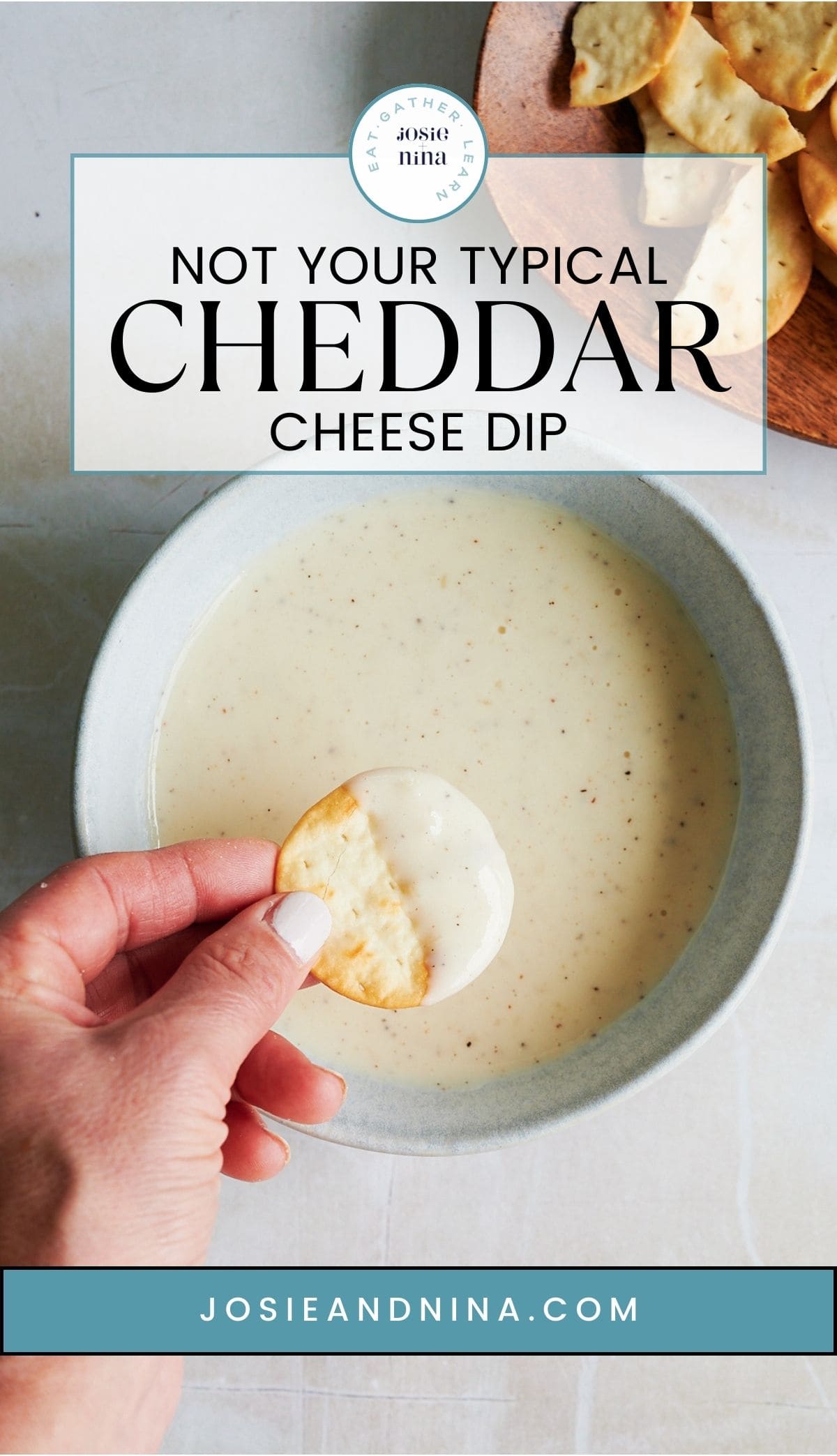 Not Your Typical White Cheddar Cheese Dipping Sauce Josie + Nina