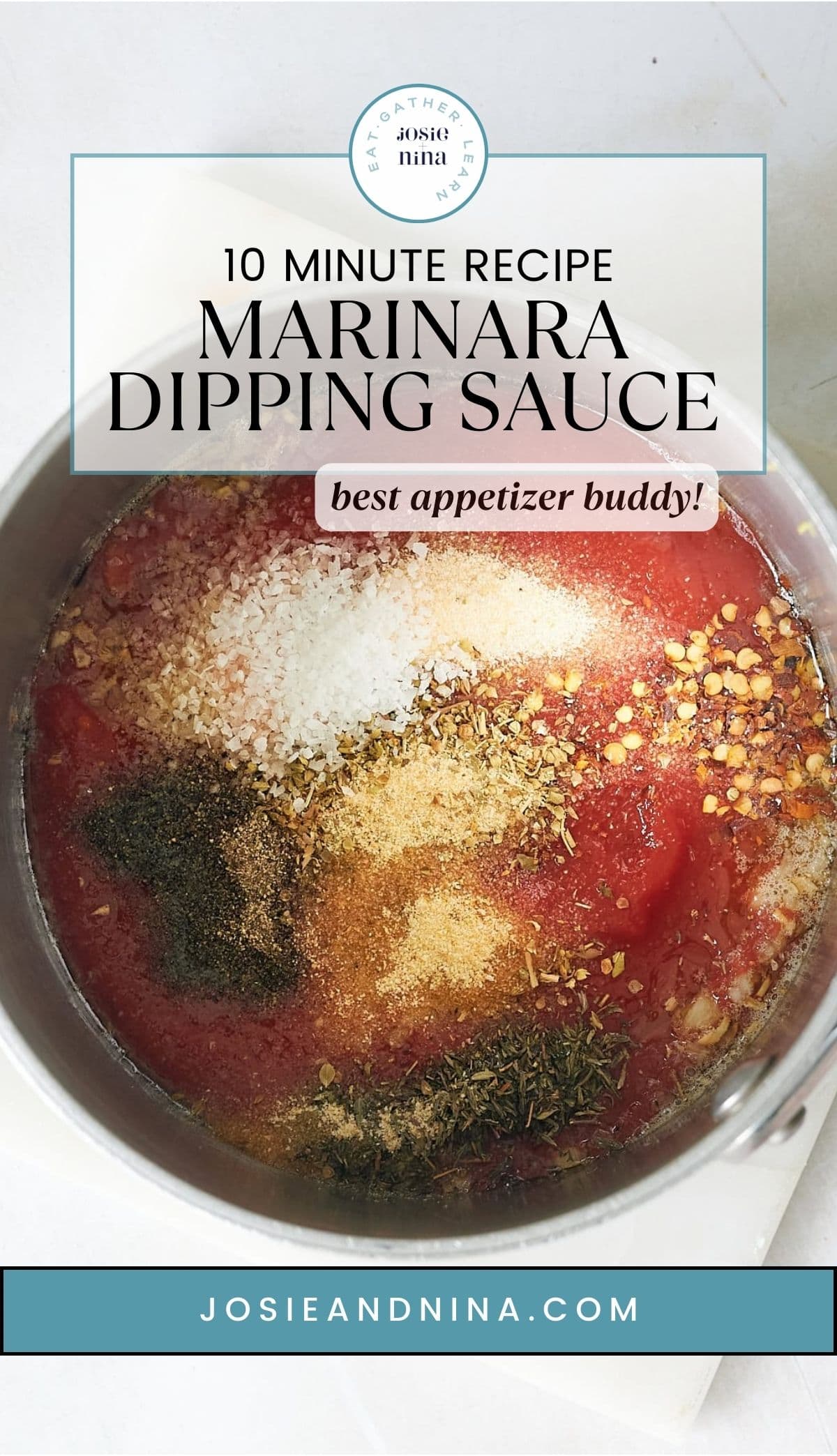 10 Minute Marinara Dipping Sauce Josie + Nina