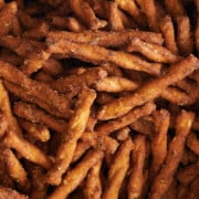 close up of Southwest seasoned pretzels.