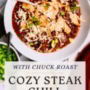 Pinterest image for steak chili