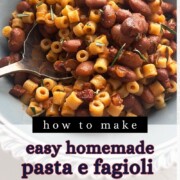 Pinterest image pasta e fagioli