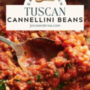 Pinterest image Tuscan cannellini beans.