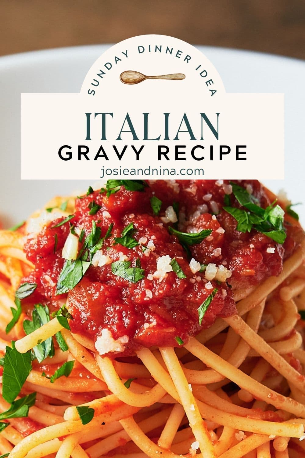 Pinterest Italian gravy image.