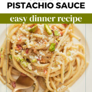 Creamy Pistachio Sauce for Pinterest image
