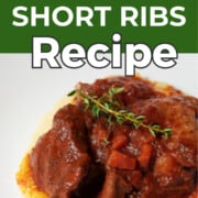 Pinterest image braised short rib recipe