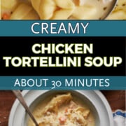 pinterest creamy chicken tortellini soup image